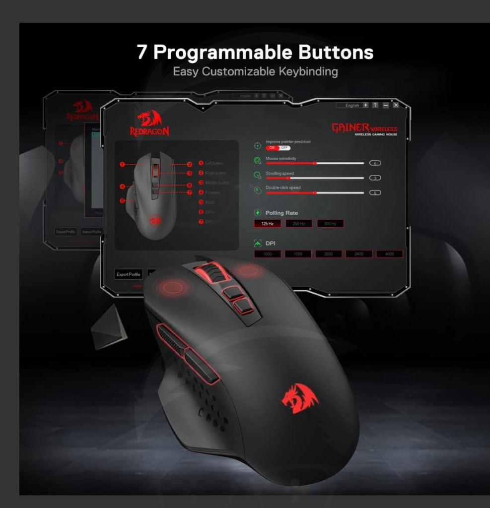Redragon M656 Gainer Wireless Gaming Mouse Redragon M656 Gainer Wireless Gaming Mouse